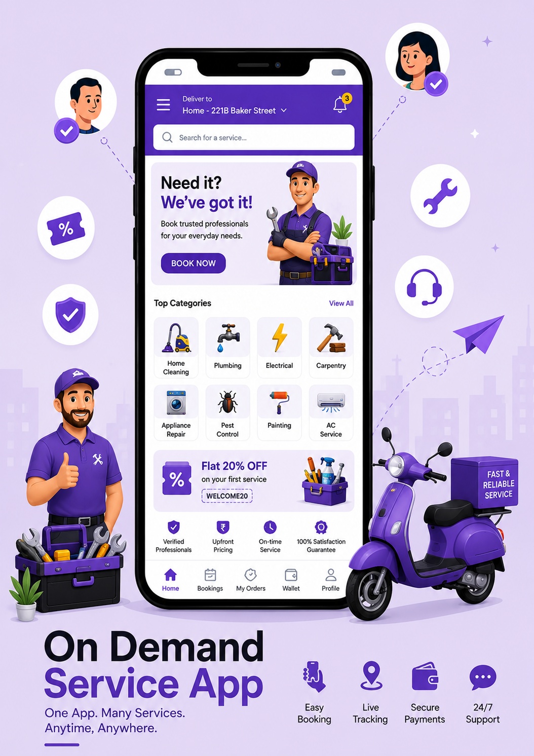On Demand Service Provider Mobile App Development
